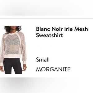 PRICE DROP: Blanc Noir mesh athletic sweatshirt